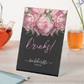 ピンク牡丹バチェロレッテ飲料 台座サイン (インサイチュ)