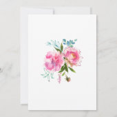 ピンク牡丹ファーストコミューン招待状 招待状 (裏面)