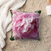 ピンク牡丹フォトコテージファームハウスフローラガーデン クッション (ブランケット)