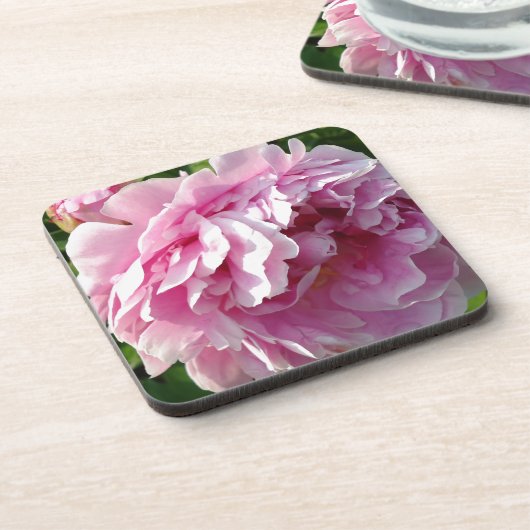 ピンク牡丹フォトコテージファームハウスフローラガーデン コースター (左側)