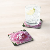 ピンク牡丹フォトコテージファームハウスフローラガーデン コースター (右側)