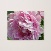 ピンク牡丹フォトコテージファームハウスフローラガーデン ジグソーパズル (横)