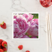 ピンク牡丹フォトコテージファームハウスフローラガーデン スタンダードカクテルナプキン (インサイチュ)