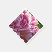ピンク牡丹フォトコテージファームハウスフローラガーデン スタンダードカクテルナプキン (角)