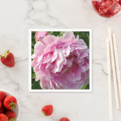 ピンク牡丹フォトコテージファームハウスフローラガーデン スタンダードカクテルナプキン (インサイチュ)