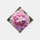 ピンク牡丹フォトコテージファームハウスフローラガーデン スタンダードカクテルナプキン (角)