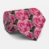 ピンク牡丹フォトコテージファームハウスフローラガーデン ネクタイ (ロール)
