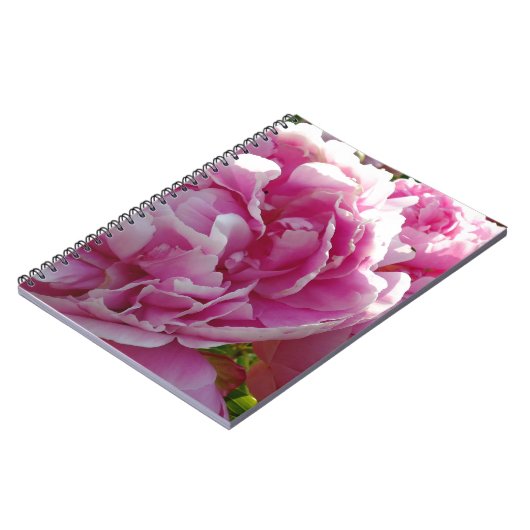 ピンク牡丹フォトコテージファームハウスフローラガーデン ノートブック (左側)