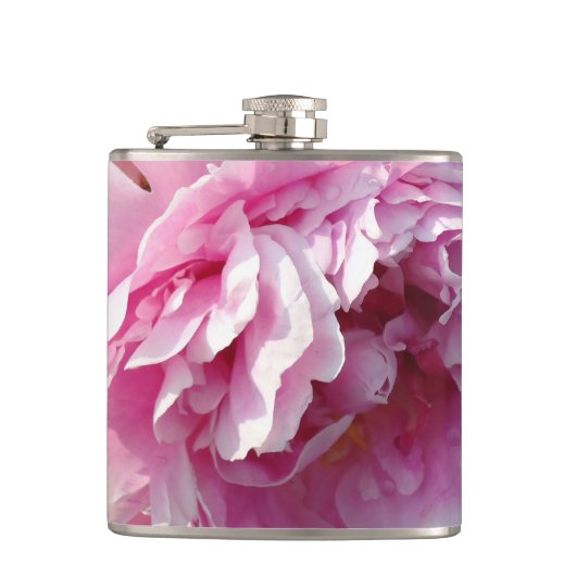 ピンク牡丹フォトコテージファームハウスフローラガーデン フラスク (正面)