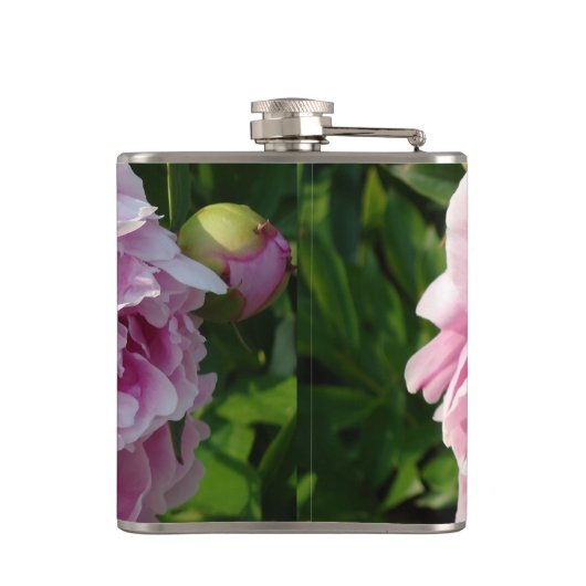 ピンク牡丹フォトコテージファームハウスフローラガーデン フラスク (裏面)