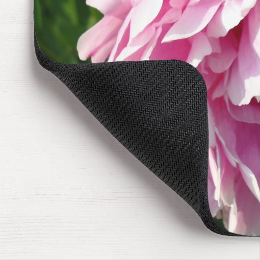 ピンク牡丹フォトコテージファームハウスフローラガーデン マウスパッド (コーナー)