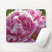 ピンク牡丹フォトコテージファームハウスフローラガーデン マウスパッド (マウス)