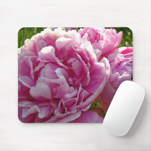 ピンク牡丹フォトコテージファームハウスフローラガーデン マウスパッド (マウス)