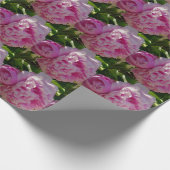 ピンク牡丹フォトコテージファームハウスフローラガーデン ラッピングペーパー (角)