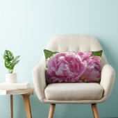 ピンク牡丹フォトコテージファームハウスフローラガーデン ランバークッション (椅子)