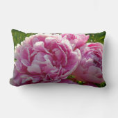 ピンク牡丹フォトコテージファームハウスフローラガーデン ランバークッション (正面)