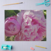 ピンク牡丹フォトコテージファームハウスフローラガーデン 薄葉紙 (クラフト)