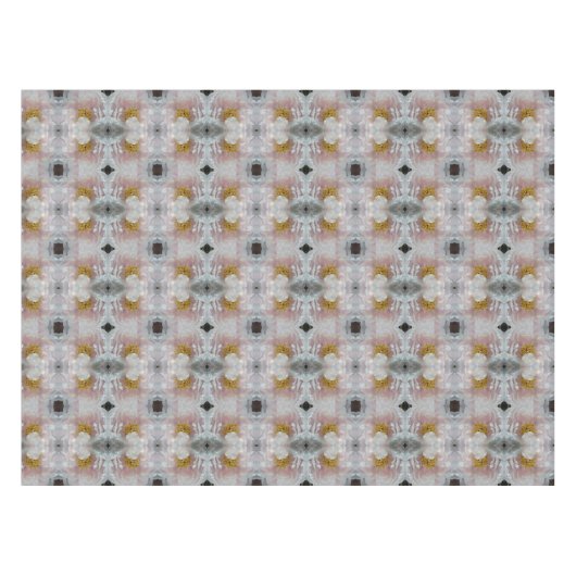 ピンク牡丹フラワーセンター抽象芸術模様 テーブルクロス (正面(横))