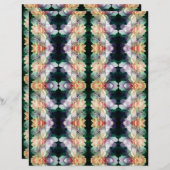 ピンク牡丹フラワー抽象芸術スクラップブック紙 (正面/裏面)