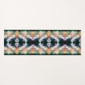 ピンク牡丹フラワー抽象芸術 ヨガマット (正面(横))