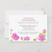 ピンク牡丹フローラグリーンアフターパーティの招待状 招待状 (正面)