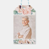 ピンク牡丹フローラシードパケット記念葬儀 ギフトタグ (裏面)