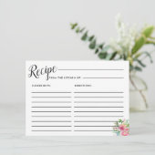 ピンク牡丹フローラブライダルレシピカード エンクロージャーカード (スタンド正面)