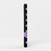 ピンク牡丹フローラモノグラムパープルブラック Case-Mate iPhoneケース (裏面/右)