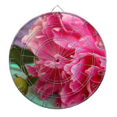 ピンク牡丹フローラ写真 ダーツボード (正面)