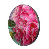 ピンク牡丹フローラ写真 ダーツボード (正面右)