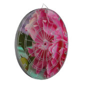 ピンク牡丹フローラ写真 ダーツボード (正面左)