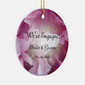 ピンク牡丹フローラ婚約写真 セラミックオーナメント (右)