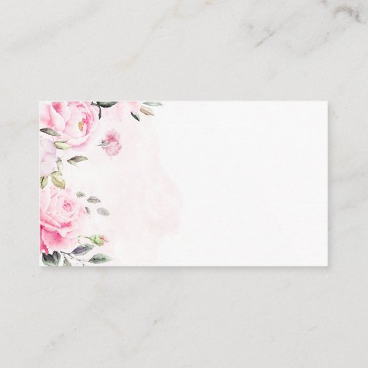 ピンク牡丹フローラ推測する数のキスゲームカード エンクロージャーカード (裏面)