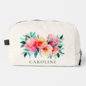 ピンク牡丹フローラ水彩ブライダルシャワーカスタム ドップキット (正面)