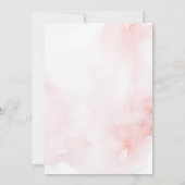 ピンク牡丹ベビーイン開花蝶招待状 招待状 (裏面)