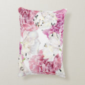 ピンク牡丹ホワイトチューリップヴィンテージ アクセントクッション (裏面(縦))
