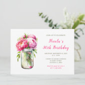 ピンク牡丹メイスンジャールバースデーパーティー 招待状 (スタンド正面)