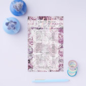 ピンク牡丹モノグラムサロンサービスメニュー チラシ (シングル)