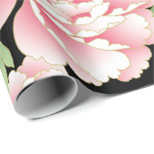 ピンク牡丹ヴィンテージフローラ着物 ラッピングペーパー (ロールコーナー)