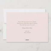 ピンク牡丹最高のリースムームハッピーマザーズデイ シーズンカード (裏面)