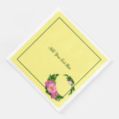 ピンク牡丹紙ナプキン (コーナー)