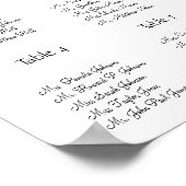 ピンク牡丹結婚の座席表17表 ポスター (角)