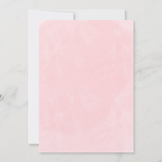 ピンク牡丹金ゴールド幾何学的グリッターガールベビーシャワー 招待状 (裏面)