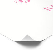 ピンク牡丹100誕生日へようこそ フォトプリント            (角)