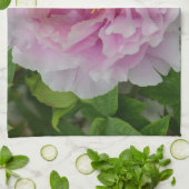 ピンク牡丹 キッチンタオル (折り畳み)