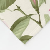 ピンク牡丹 フリースブランケット (角)