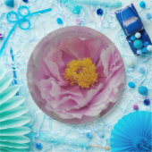 ピンク牡丹 ペーパープレート (パーティー)