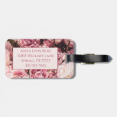 ピンク牡丹 ラゲッジタグ (裏面横)