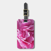 ピンク牡丹 ラゲッジタグ (正面縦)