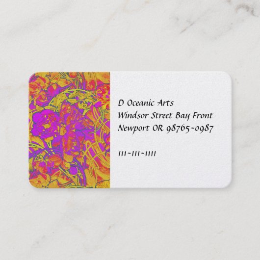 ピンク牡丹 名刺 (正面)